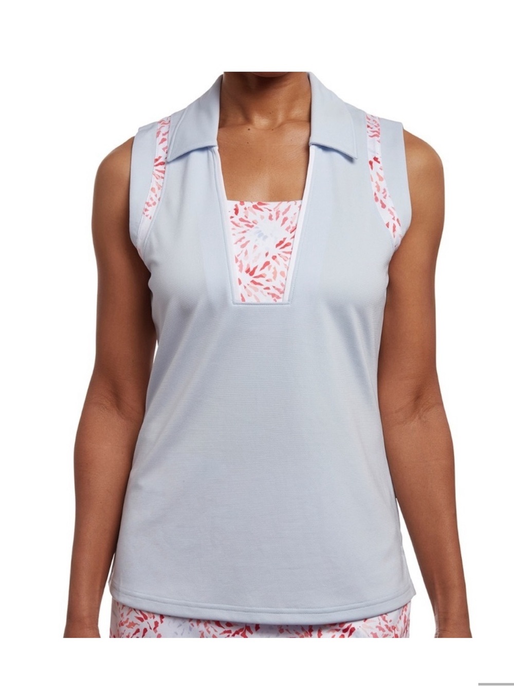 Pebble Beach Light Blue Sleeveless Polo M